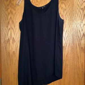 Eileen Fisher 100% silk Toga style asymmetrical top Size Small